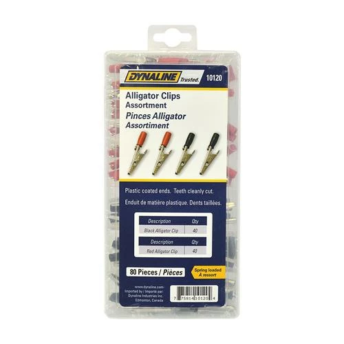 Dynaline Alligator Clip Assortment 80 Pieces / Red & Black Automotive Supplies 3 Dynaline Alligator Clip Assortment 80 Pieces / Red & Black Automotive Supplies