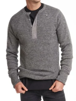 Stanfields Stanfield's 1315L Fleece Lined Heavy Weight Wool Long Sleeve | Grey | Sizes S - 2XL Work Wear