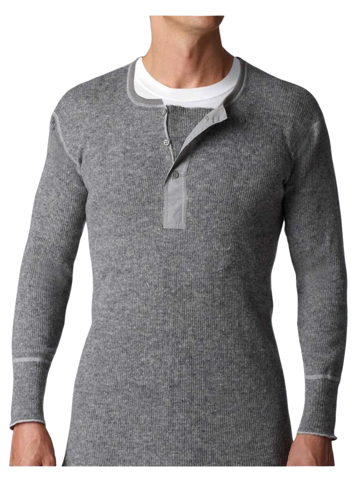 Stanfields Work Wear Stanfield's 1315 Heavy Weight Wool Long Sleeve Shirt | Grey | Sizes S - 3XL 3 Stanfields Work Wear Stanfield's 1315 Heavy Weight Wool Long Sleeve Shirt | Grey | Sizes S - 3XL