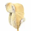 Crowncap Natural Coyote Aviator With Canadian Elk Leather Cover | Cream/Natural