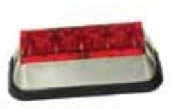 Techspan Red Rectangular LED Warning Light (Strobe Pattern)
