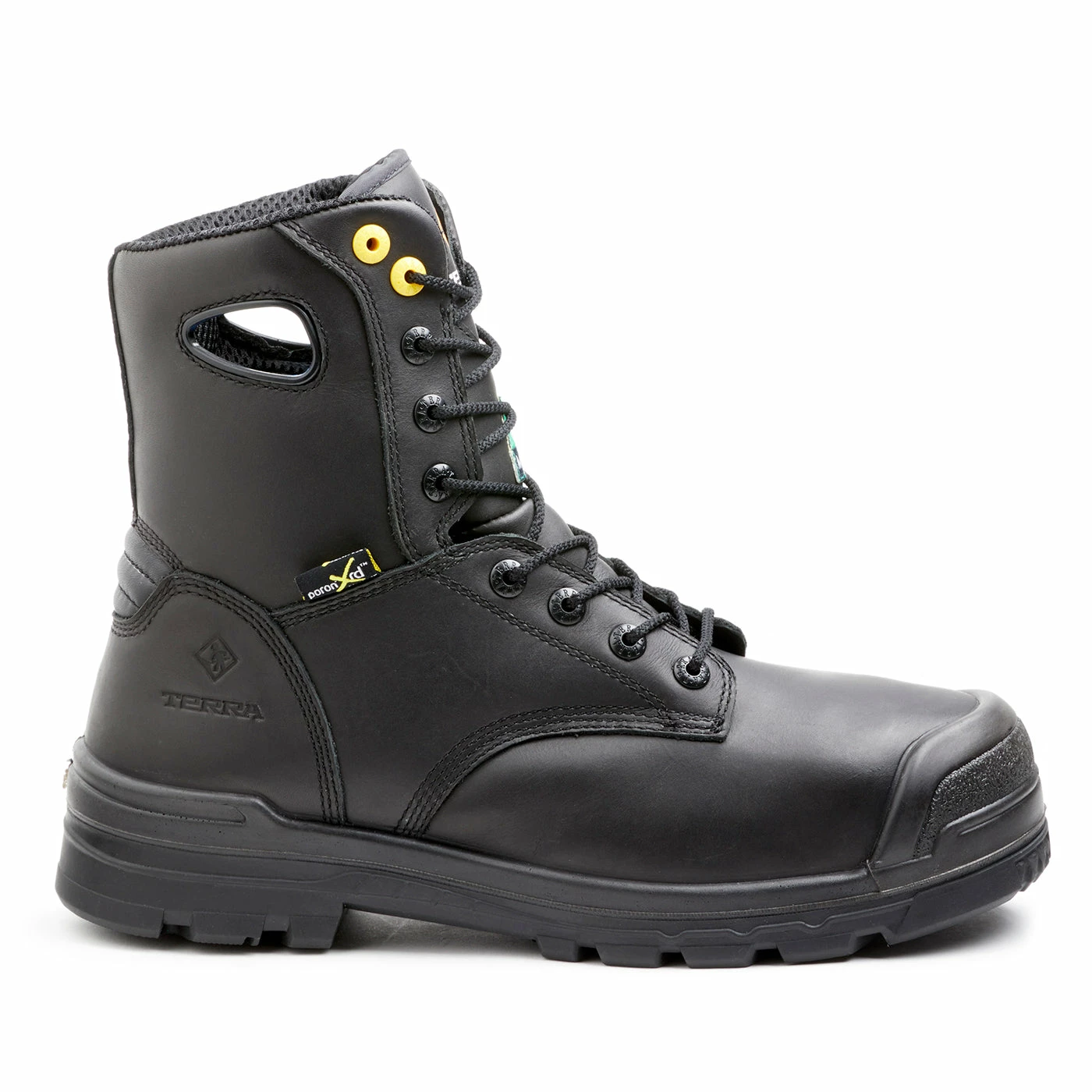 Terra Safety Footwear 8 Inch Safety Boots Terra Paladin Composite Toe 8" Internal Metguard Men's Safety Work Boots | Black | Sizes 4 - 14 4 Terra Safety Footwear 8 Inch Safety Boots Terra Paladin Composite Toe 8" Internal Metguard Men's Safety Work Boots | Black | Sizes 4 - 14