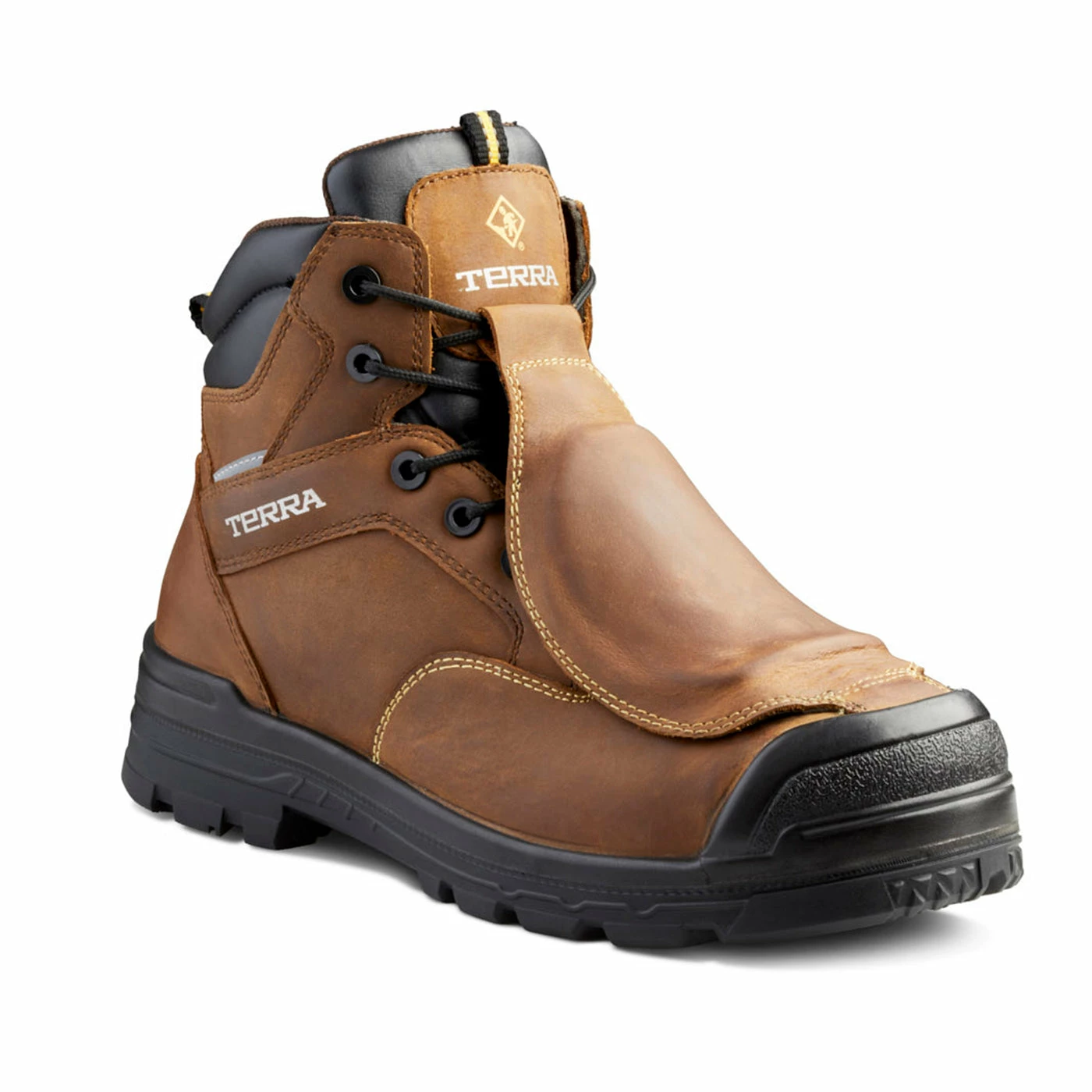 Terra Safety Footwear Terra Barricade Composite Toe 6" External Metguard Men's Safety Work Boots | Brown | Sizes 7 - 14 3 Terra Safety Footwear Terra Barricade Composite Toe 6" External Metguard Men's Safety Work Boots | Brown | Sizes 7 - 14