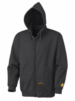 Pioneer FR/Arc Rated Zip Style Heavyweight Cotton Fleece Hoodie | Black | Sizes Small To 7XL Flame Resistant Work Wear