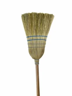 Globe Commercial Products Cleaning Tools Heavy Duty Corn Broom - 2 Wire - 2 String