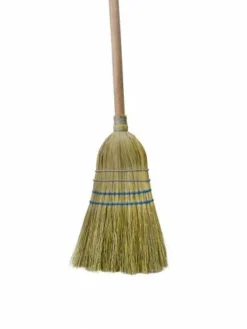 Globe Commercial Products Cleaning Tools Heavy Duty Corn Broom - 2 Wire - 2 String