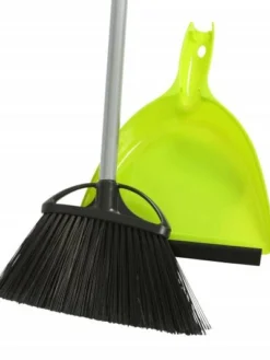 Globe Commercial Products 10" Angle Brooms With EZ Clean Dustpan Combo Cleaning Tools