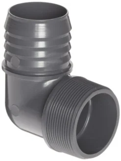 Cleanflow Poly Pipe PVC 90 Elbow, Insert X MPT | Limited Size Selection