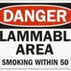 Cleanflow Flammable Area Safety Sign