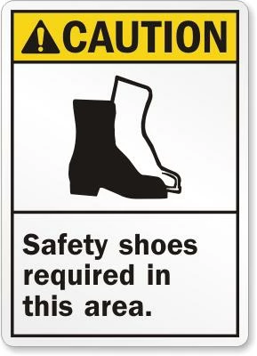 Cleanflow Caution Safety Shoes Required Safety Sign 3 Cleanflow Caution Safety Shoes Required Safety Sign