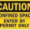 Cleanflow Caution Confined Space Safety Sign Safety Supplies