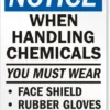 Cleanflow When Handling Chemicals Safety Sign 2 Cleanflow When Handling Chemicals Safety Sign