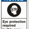 Cleanflow Safety Supplies Notice Eye Protection Required Safety Sign