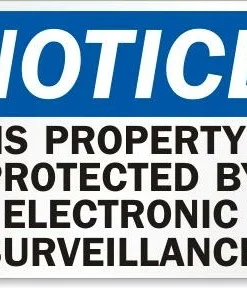 Cleanflow Electronic Surveillance Safety Sign