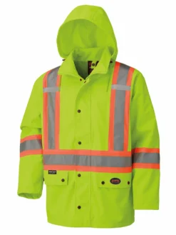 Hi-Vis Work Wear Pioneer 450D Waterproof Hi Vis Rain Jacket | S-4XL