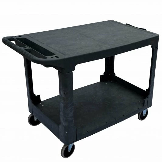 Globe Commercial Products Heavy-Duty Flat Shelf Utility Carts 3 Globe Commercial Products Heavy-Duty Flat Shelf Utility Carts