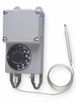 PECO NEMA 4X Industrial Thermostat With 5' Remote Capillary Tube Sensor Drain Cleaners And De-Icers