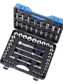 Jet 1/2" Drive SAE/Metric Socket Set - 6 Point - 55 Piece