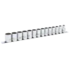 Jet 1/2" Drive Metric Chrome Socket Set - 12 Point - 14 Piece