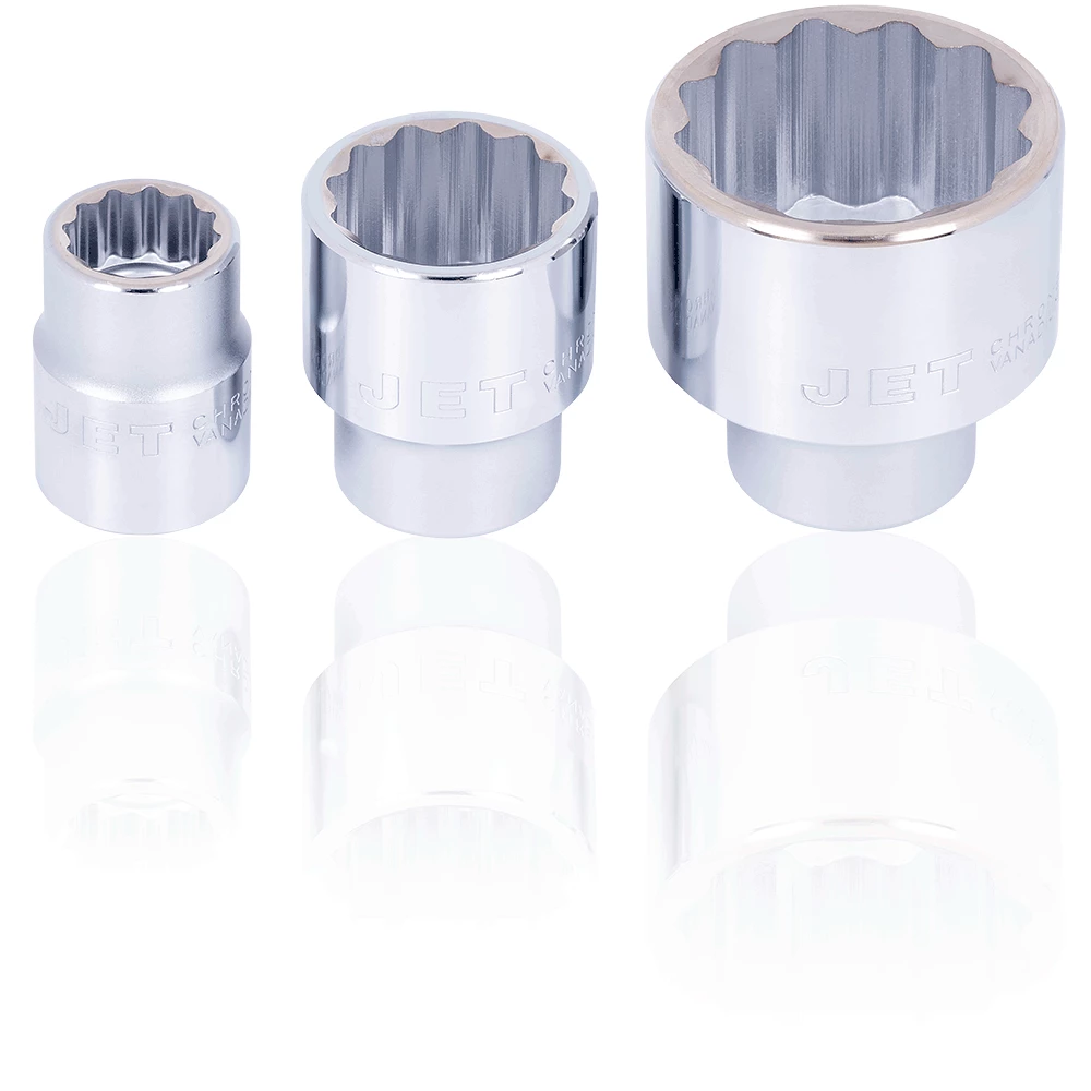 Hand Tools Jet 3/4" Drive SAE Chrome Socket Set - 12 Point - 17 Piece 6 Hand Tools Jet 3/4" Drive SAE Chrome Socket Set - 12 Point - 17 Piece