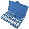 Jet 1/4", 3/8" & 1/2" Drive Chrome Socket Set | External Torx | 28 Piece