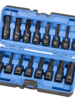 Jet 1/2" Drive SAE/Metric Impact Socket | Hex Bit Set | 3" Length | 16 Piece Power Tool Accessories