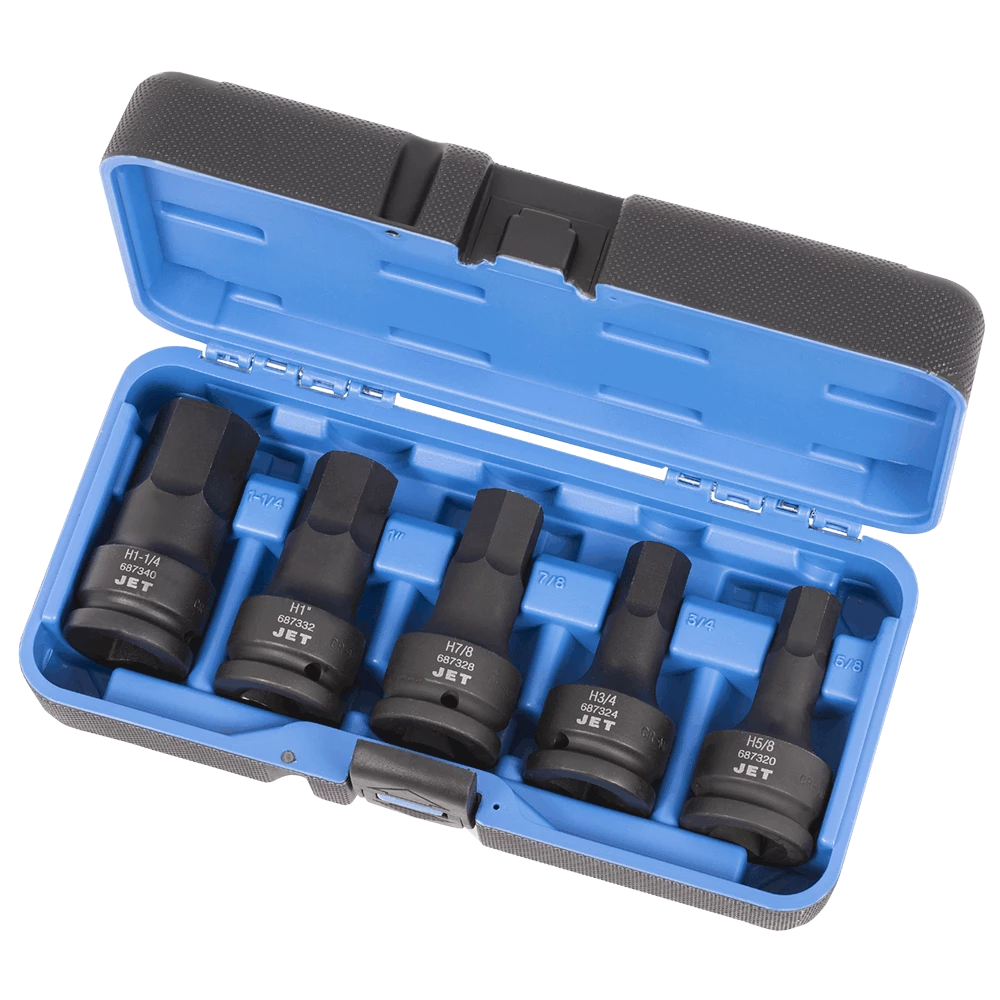 Power Tool Accessories Jet 3/4" Drive SAE Impact Hex Bit Socket Set | 5 Piece | DEEP 3 Power Tool Accessories Jet 3/4" Drive SAE Impact Hex Bit Socket Set | 5 Piece | DEEP