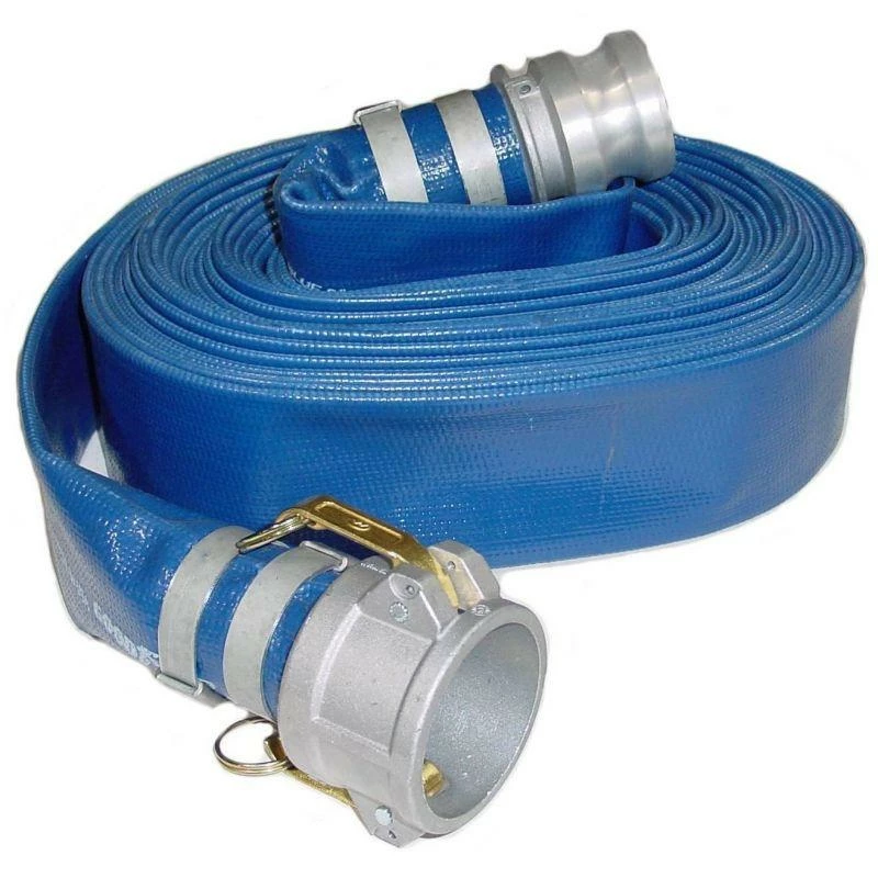 Greenline Blue PVC Layflat Discharge Hose Assemblies (w/ Male X Female Camlocks) Hose And Fittings 3 Greenline Blue PVC Layflat Discharge Hose Assemblies (w/ Male X Female Camlocks) Hose And Fittings