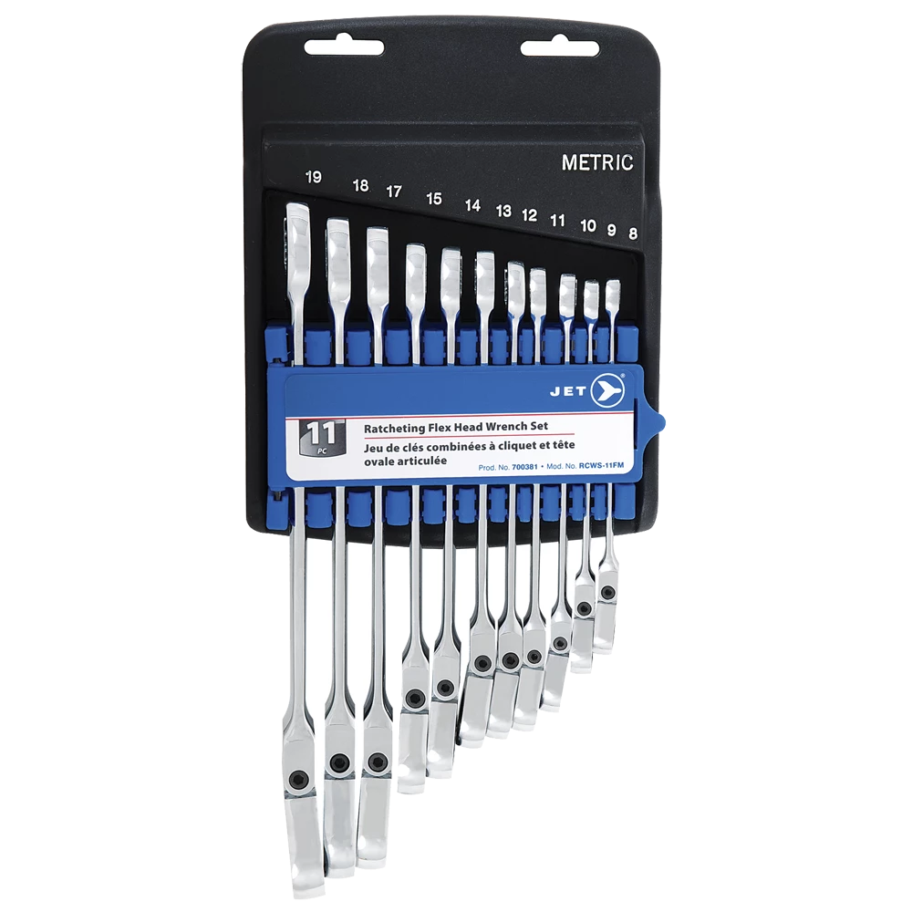 Jet Long Pattern Ratcheting Wrench Sets - Flex Heads 4 Jet Long Pattern Ratcheting Wrench Sets - Flex Heads