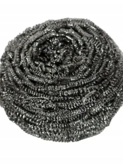 Globe Commercial Products 50g Stainless Steel Scourer (Pack Of 12)