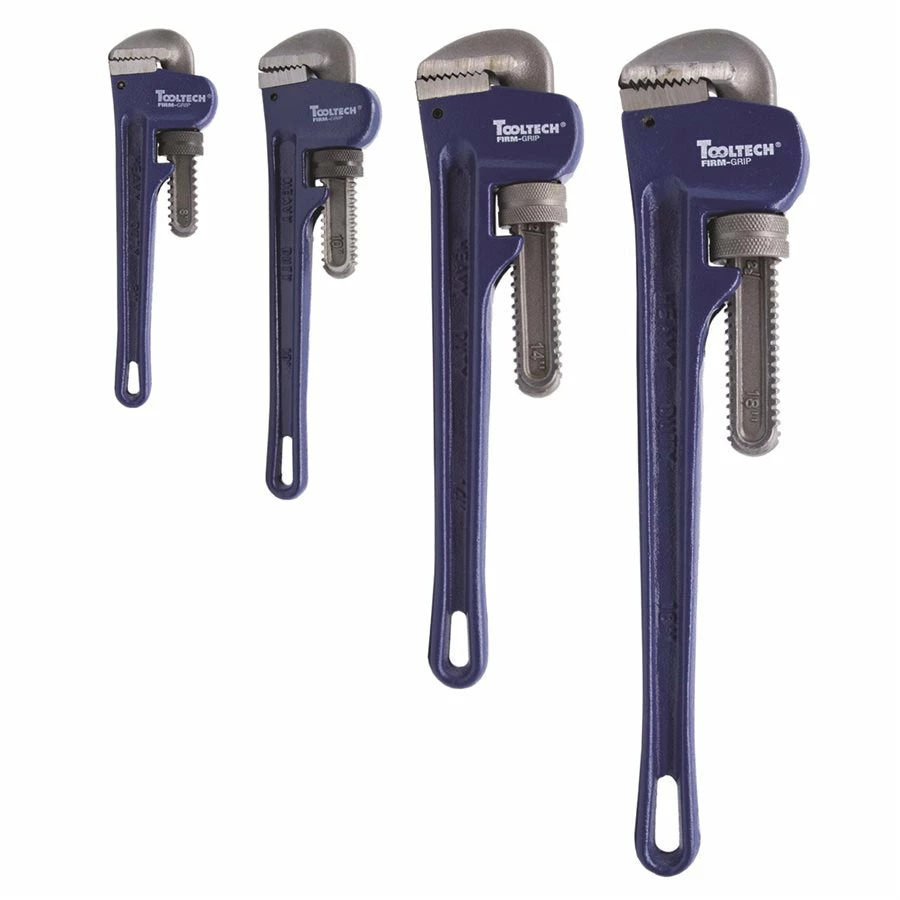 ToolTech® 4 Piece Steel Pipe Wrench Set Pipe Tools 3 ToolTech® 4 Piece Steel Pipe Wrench Set Pipe Tools