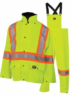 Helly Hansen Workwear Hi-Vis Work Wear Helly Hansen Waverley 300 Denier Polyester Packable Storm Suit