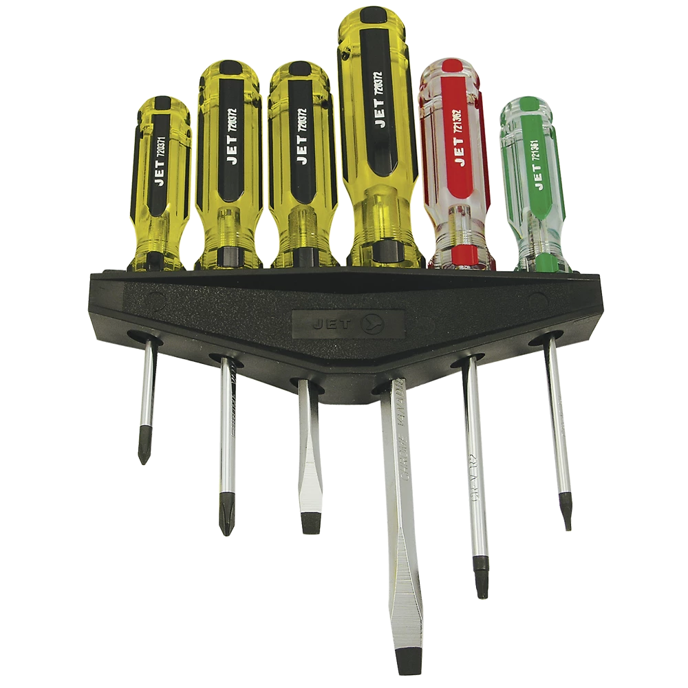 Jet Jumbo Handle Screwdriver Set - 6 Piece Hand Tools 3 Jet Jumbo Handle Screwdriver Set - 6 Piece Hand Tools