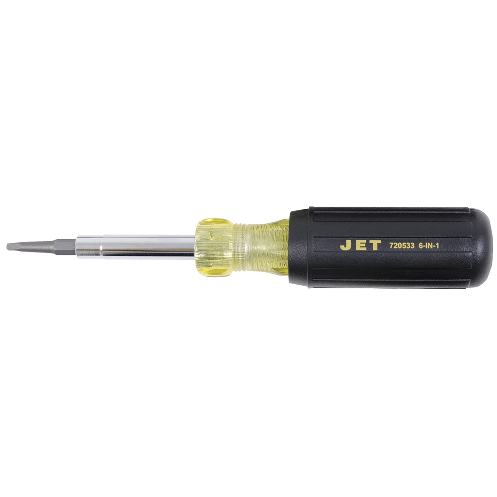 Jet 6-In-1 Cushion Grip Multi-Bit Screwdriver Hand Tools 3 Jet 6-In-1 Cushion Grip Multi-Bit Screwdriver Hand Tools