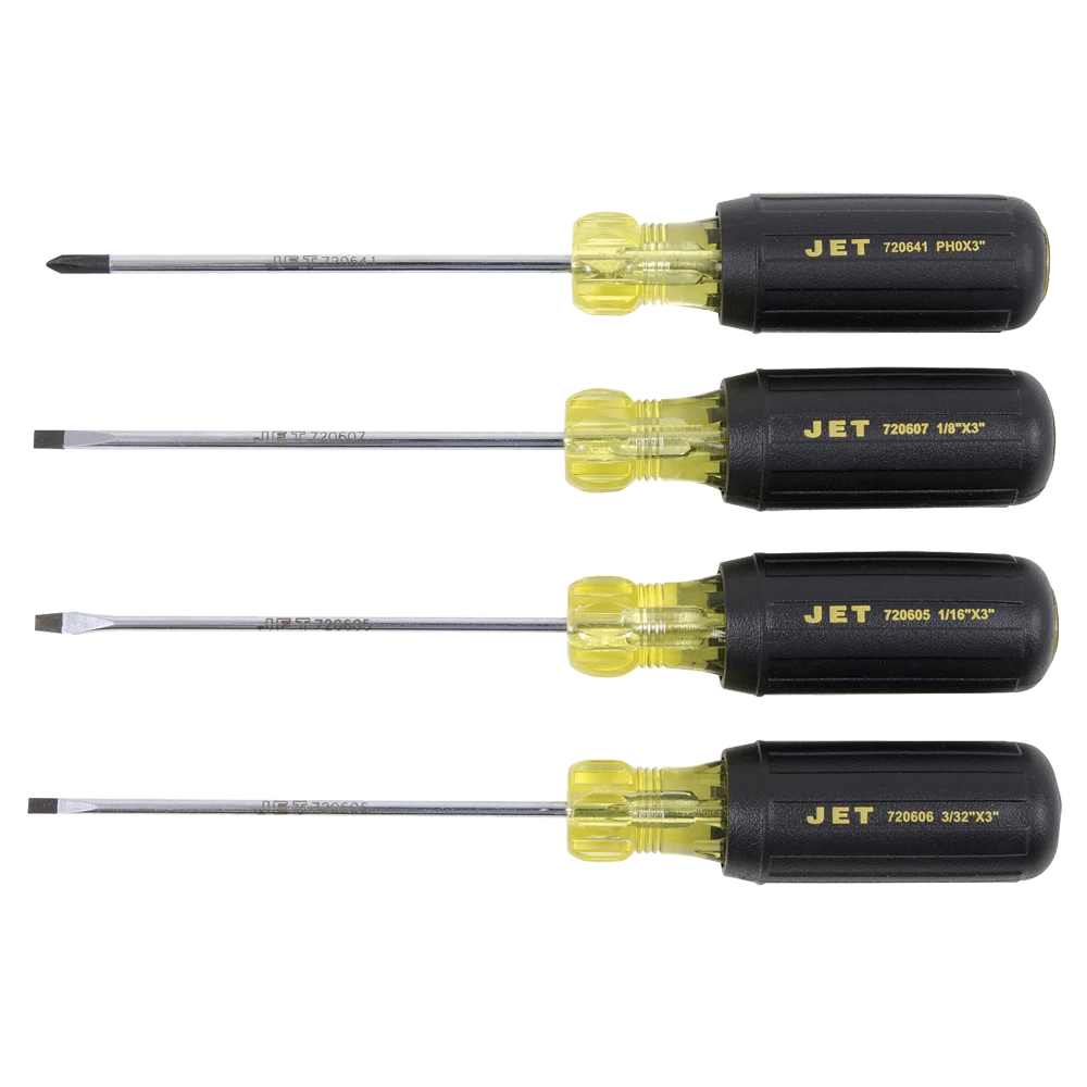 Jet Cushion Grip Mini Screwdriver Set - 4 Piece 3 Jet Cushion Grip Mini Screwdriver Set - 4 Piece