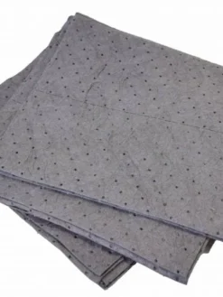 Globe Commercial Products Medium Weight Sorbent Spill Pads - 15" X 18" - Pack Of 10