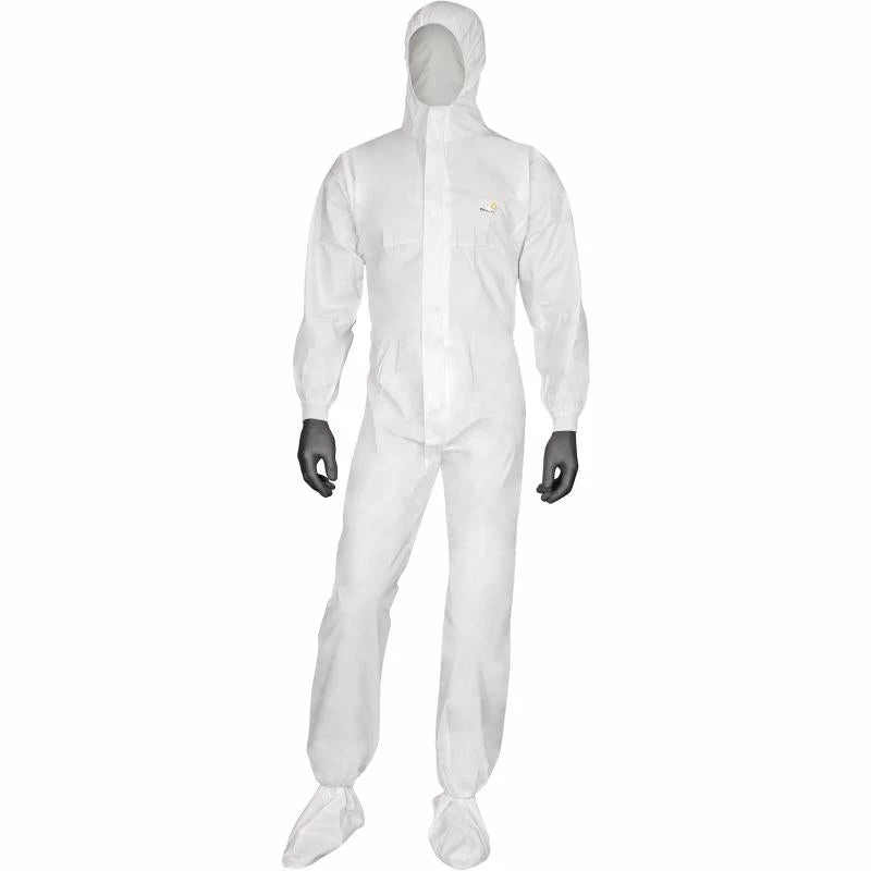 Degil Work Wear Deltatek® 5000 Disposable Coverall W/ Elastic Wrists, Ankles And Hood - 5-B / 6-B Type 3 Degil Work Wear Deltatek® 5000 Disposable Coverall W/ Elastic Wrists, Ankles And Hood - 5-B / 6-B Type