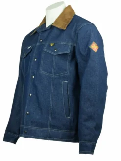 KELTEK Apparel Flame Resistant Work Wear KELTEK Indura® Insulated Denim Flame Resistant Jacket W/ Leather Collar (CAT 3)