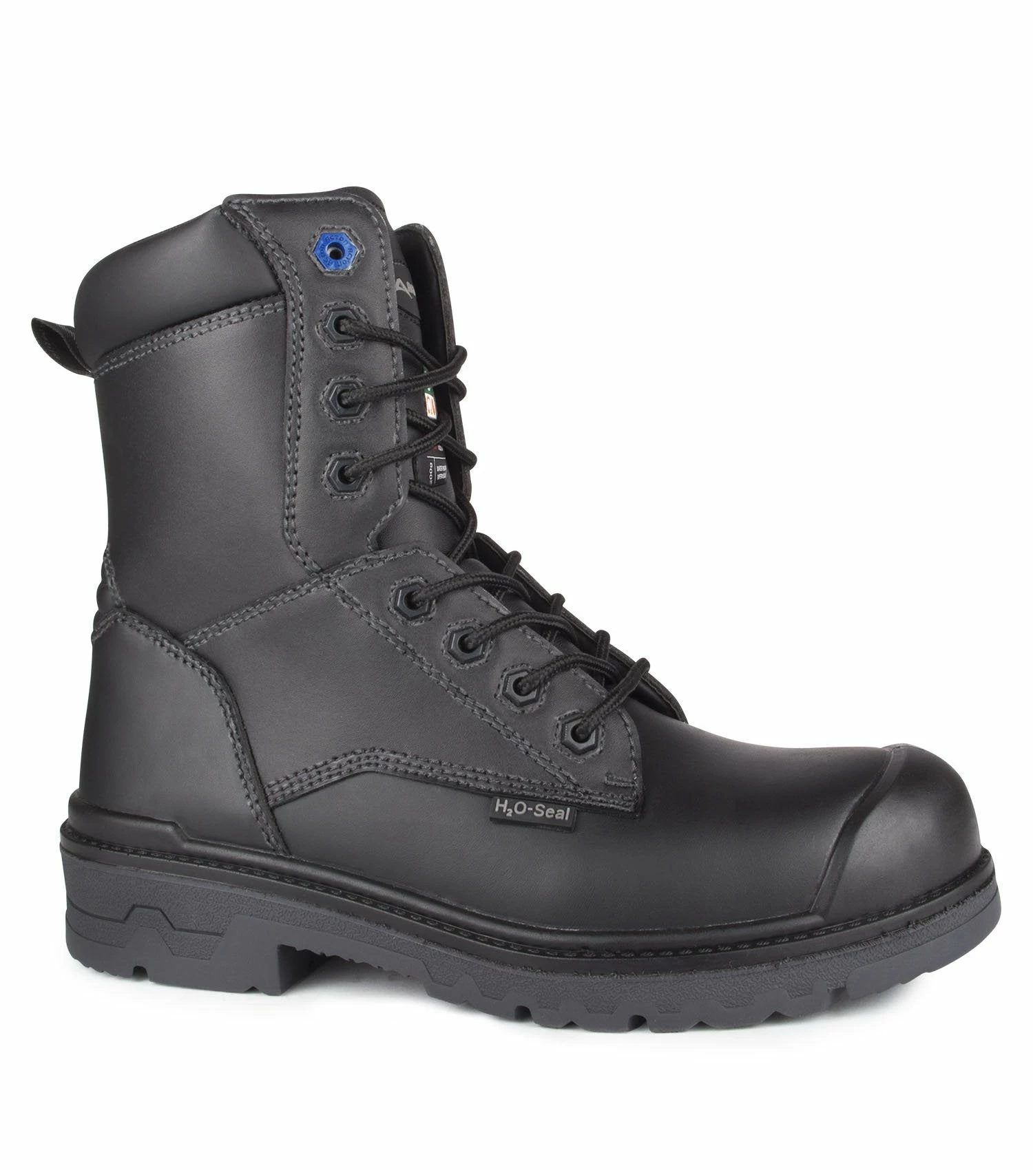 Acton Progum 8" Waterproof Leather Work Boots | Black | Size 7 To Size 17 3 Acton Progum 8" Waterproof Leather Work Boots | Black | Size 7 To Size 17