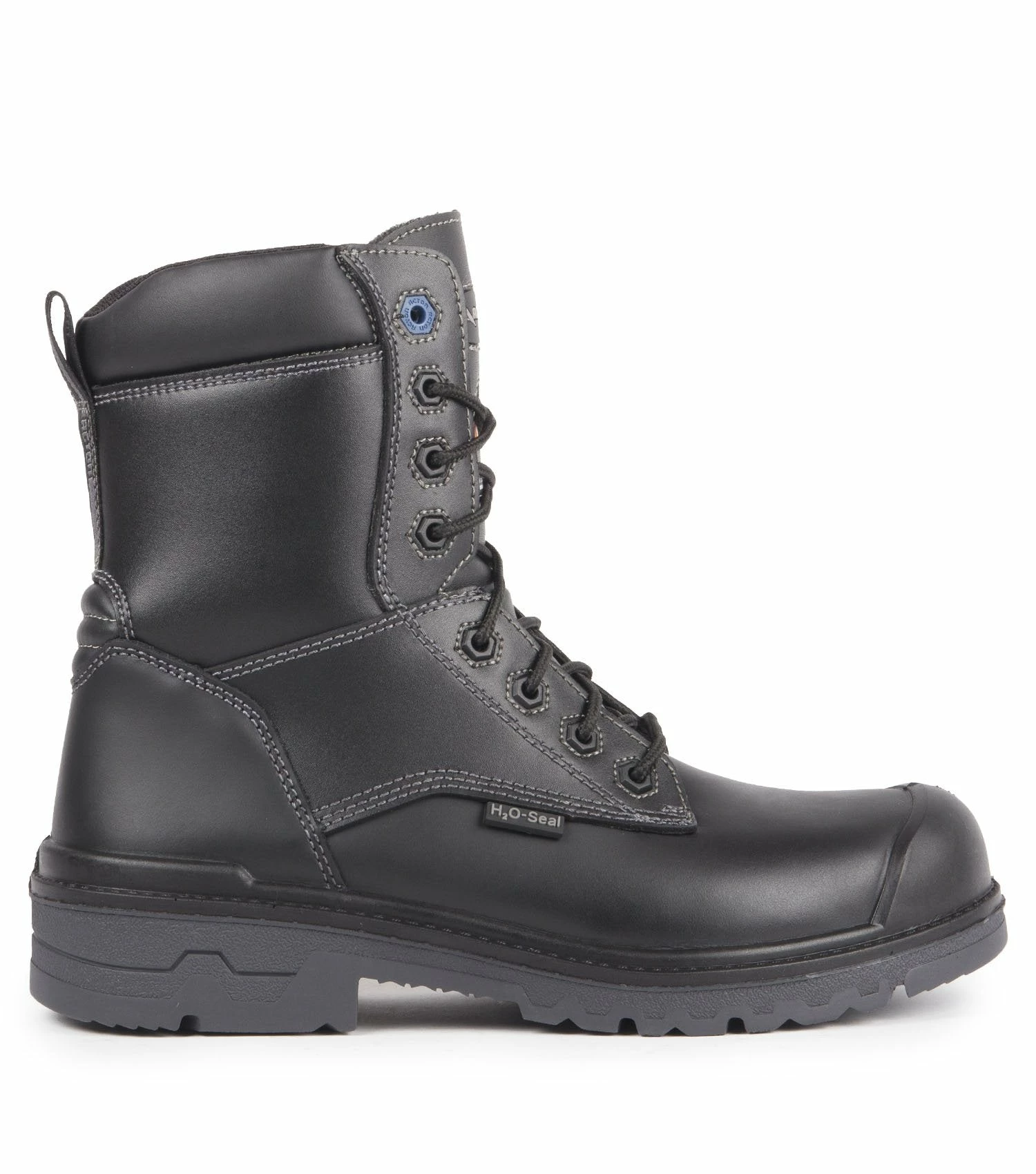 Acton Progum 8" Waterproof Leather Work Boots | Black | Size 7 To Size 17 7 Acton Progum 8" Waterproof Leather Work Boots | Black | Size 7 To Size 17