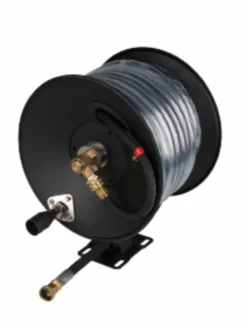 New-Line Hose And Fittings Black Serpent Reel Mounted Garden Hose Kit