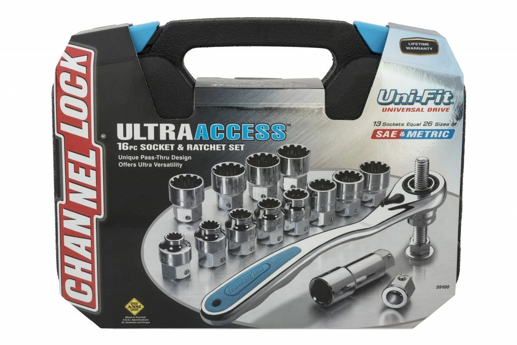 ChannelLock UltraAccess Uni-Fit Socket & Ratchet Set - 16 Piece 3 ChannelLock UltraAccess Uni-Fit Socket & Ratchet Set - 16 Piece