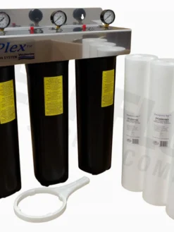 Waterite TriPlex 4.5" OD Big Blue Water Filter Housing | 20" 13 Waterite TriPlex 4.5