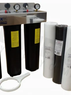 Waterite TriPlex 4.5" OD Big Blue Water Filter Housing | 20" 15 Waterite TriPlex 4.5