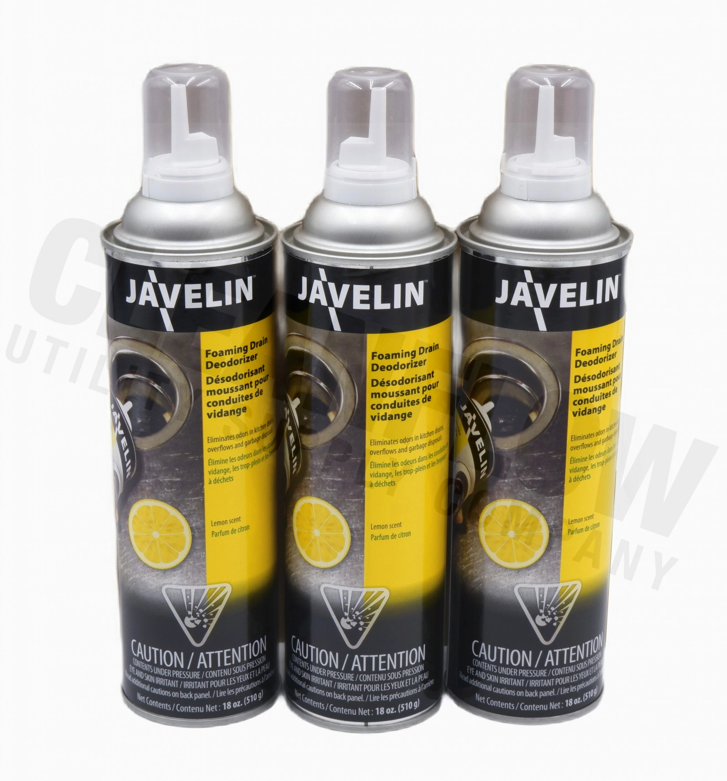 Cleaning Supplies Javelin Foaming Drain Deodorizer - 18 Oz Aerosol Can 4 Cleaning Supplies Javelin Foaming Drain Deodorizer - 18 Oz Aerosol Can