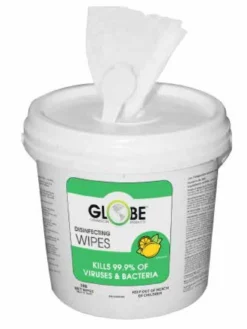 Globe Commercial Products Disinfectant Surface Wipes - 300 Count Pail - Case Of 4