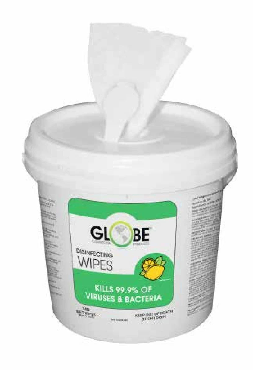 Globe Commercial Products Disinfectant Surface Wipes - 300 Count Pail - Case Of 4 3 Globe Commercial Products Disinfectant Surface Wipes - 300 Count Pail - Case Of 4