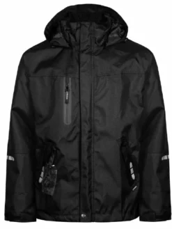 Lyngsoe Rainwear Work Wear Lyngsoe FOX7057 Breathable Rain Jacket | Black | Sizes XS - 5XL