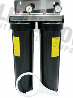 Waterite Commercial Water Filters And UV Parts DuPlex 4.5" OD Big Blue Water Filter Housing | 20"