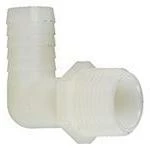 Cleanflow Fittings And Valves Nylon Poly Pipe 90 Elbow | Insert X MPT | Limited Size Selection